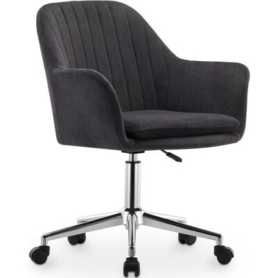 Silla de Oficina Lumby Gris Oscuro Ergonómica con Reposabrazos Giratoria Silla de Oficina Lumby Gris Oscuro Ergonómica con Reposabrazos Giratoria