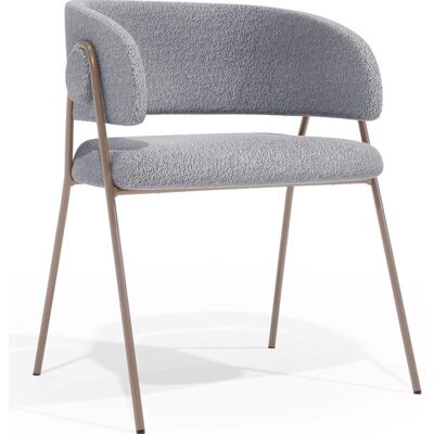 PRIVATEFLOOR Roaw Silla de comedor gris claro - Silla tapizada PRIVATEFLOOR Roaw Silla de comedor gris claro - Silla tapizada
