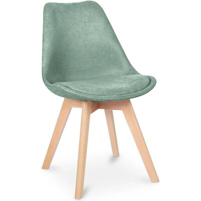 PRIVATEFLOOR Denisse Pastel Blau - Skandinavischer Stil - Gepolsterter Esszimmerstuhl PRIVATEFLOOR Denisse Pastel Blau - Skandinavischer Stil - Gepolsterter Esszimmerstuhl