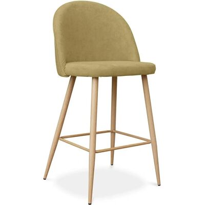 PRIVATEFLOOR Evelyne - Taburete escandinavo de tela 63cm - Acabado natural PRIVATEFLOOR Evelyne - Taburete escandinavo de tela 63cm - Acabado natural