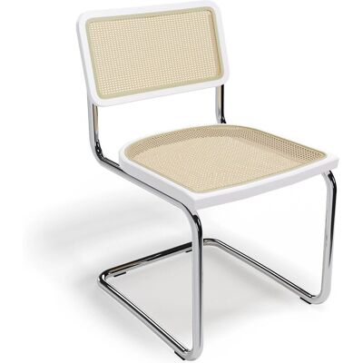 PRIVATEFLOOR Lumba Blanco - Silla de Comedor Boho Moderna - Duradera y Fácil de Limpiar PRIVATEFLOOR Lumba Blanco - Silla de Comedor Boho Moderna - Duradera y Fácil de Limpiar
