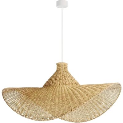 ICONIK INTERIOR Lámpara de Techo en Ratán Hecha a Mano - Estilo Boho Bali - 60cm ICONIK INTERIOR Lámpara de Techo en Ratán Hecha a Mano - Estilo Boho Bali - 60cm
