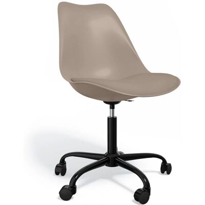 PRIVATEFLOOR Silla de Oficina Tulip Negra - Ergonómica, Cuero Vegano, Giratoria PRIVATEFLOOR Silla de Oficina Tulip Negra - Ergonómica, Cuero Vegano, Giratoria