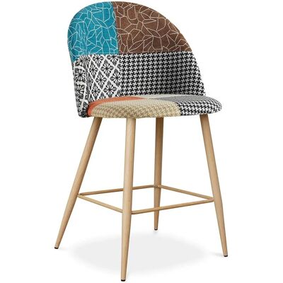 PRIVATEFLOOR Evelyne Taburete Escandinavo de Patchwork - 66cm PRIVATEFLOOR Evelyne Taburete Escandinavo de Patchwork - 66cm