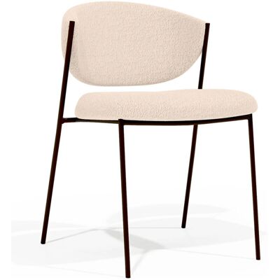 Privatefloor - Bouclé Silk Chair - Bouclé fabric - Black frame - Chair Privatefloor - Bouclé Silk Chair - Bouclé fabric - Black frame - Chair