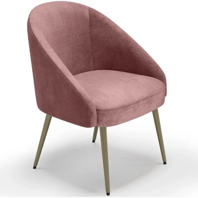Sillón de Terciopelo Rosa Privatefloor - Estilo Mid Century Sillón de Terciopelo Rosa Privatefloor - Estilo Mid Century