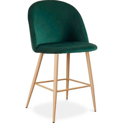 PRIVATEFLOOR Evelyne Taburete de Terciopelo - Diseño Escandinavo - 63cm PRIVATEFLOOR Evelyne Taburete de Terciopelo - Diseño Escandinavo - 63cm