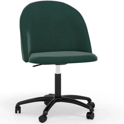 Sedia da Ufficio in Velluto Evelyne Verde Scuro - Arredo Ufficio Sedia da Ufficio in Velluto Evelyne Verde Scuro - Arredo Ufficio