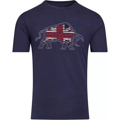 Raging Bull Slash Bull Navy T-Shirt - T-Shirt Raging Bull Slash Bull Navy T-Shirt - T-Shirt