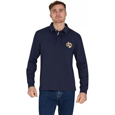 Raging Bull Navy Klassisches Langarm Rugby - Rugby Shirt Raging Bull Navy Klassisches Langarm Rugby - Rugby Shirt