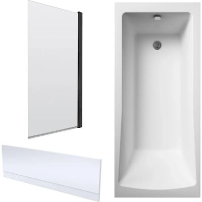 Balterley 1700 x 700mm Square Single End Bath Tub - Black Balterley 1700 x 700mm Square Single End Bath Tub - Black