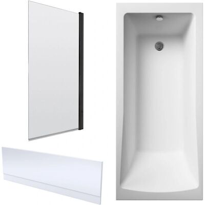 Balterley - Square Bathtub - Black Profile - Front Panel Balterley - Square Bathtub - Black Profile - Front Panel