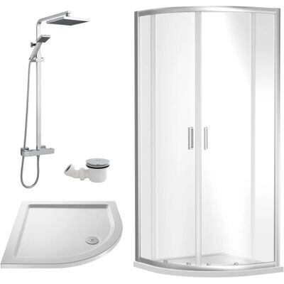 Balterley - Ruwa - 900mm - White/Chrome - Shower Enclosure Balterley - Ruwa - 900mm - White/Chrome - Shower Enclosure
