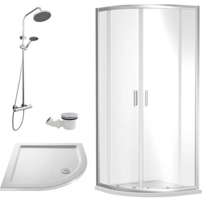 Balterley - Ruwa - 900mm - White/Chrome - Shower Enclosure Balterley - Ruwa - 900mm - White/Chrome - Shower Enclosure