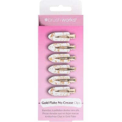 Brushworks Gold Flake No Crease Clips - Haarspangen - 6 Stück Brushworks Gold Flake No Crease Clips - Haarspangen - 6 Stück
