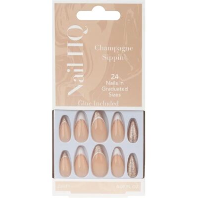 Nail HQ Almond Sparkling Wine Sippin' False Nails - Product Type Nail HQ Almond Sparkling Wine Sippin' False Nails - Product Type
