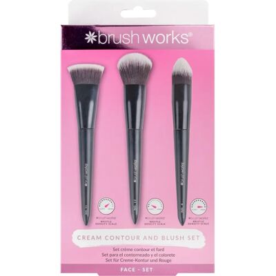 Brushworks Cream Contour and Blush Set - Makeup Brush Set Brushworks Cream Contour and Blush Set - Makeup Brush Set