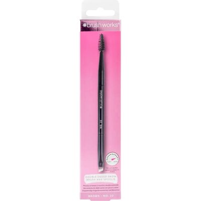 Pinceau pour sourcils à double extrémité Brushworks - Modèle 22 - Outil précis et polyvalent - Publicité Pinceau pour sourcils à double extrémité Brushworks - Modèle 22 - Outil précis et polyvalent - Publicité