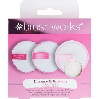 BRUSHWORKS Puhdistus & Raikkastuttavat Kasvopadjat - 3 kpl BRUSHWORKS Puhdistus & Raikkastuttavat Kasvopadjat - 3 kpl