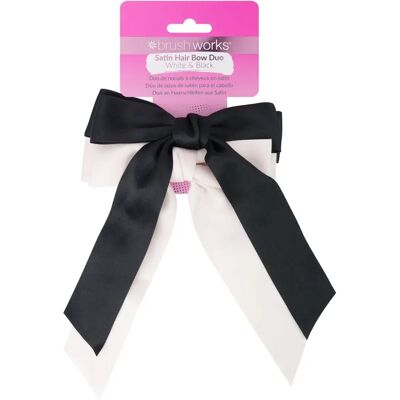 Brushworks Satin Hair Bow Duo - Tyylikäs hiuskoristepaketti Brushworks Satin Hair Bow Duo - Tyylikäs hiuskoristepaketti