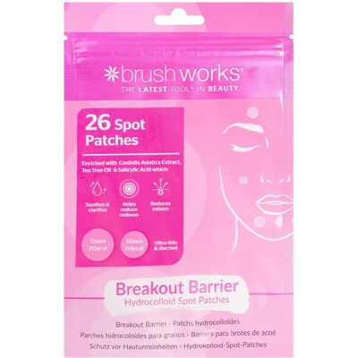 Brushworks - Breakout Barrier Hydrocolloid Spot Patches - 26 Stykker Brushworks - Breakout Barrier Hydrocolloid Spot Patches - 26 Stykker