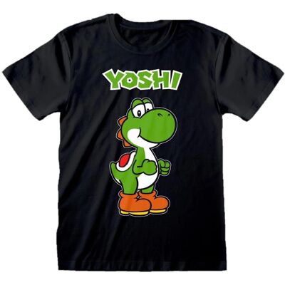 Heroes Inc Yoshi musta T-paita - Unisex - Virallisesti lisensoitu - 100% puuvilla Heroes Inc Yoshi musta T-paita - Unisex - Virallisesti lisensoitu - 100% puuvilla