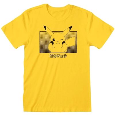 T-Shirt Unisex Pokémon Pikachu Katakana - Heroes Inc - Publicité T-Shirt Unisex Pokémon Pikachu Katakana - Heroes Inc - Publicité