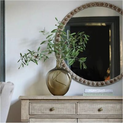Gallery Direct Aspen Wood-Effect Round Wall Mirror - Wall Mirror Gallery Direct Aspen Wood-Effect Round Wall Mirror - Wall Mirror