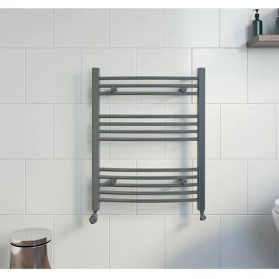 DuraTherm - Curved Heated Towel Radiator - Anthracite DuraTherm - Curved Heated Towel Radiator - Anthracite
