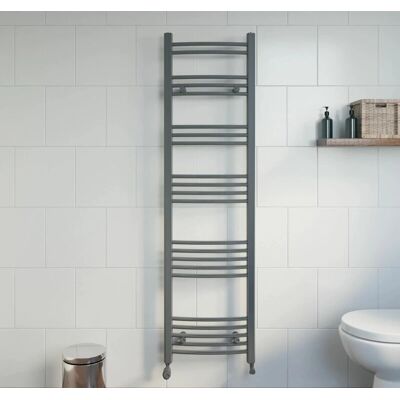 DuraTherm - Curved Towel Radiator - Anthracite - Electric DuraTherm - Curved Towel Radiator - Anthracite - Electric