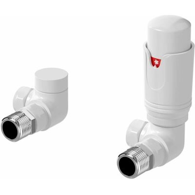 DuraTherm - Corner Valve - White - 15mm - Radiator Valve DuraTherm - Corner Valve - White - 15mm - Radiator Valve