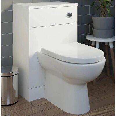 Alpine - Back-to-wall unit - White gloss - 500mm - Toilet unit Alpine - Back-to-wall unit - White gloss - 500mm - Toilet unit