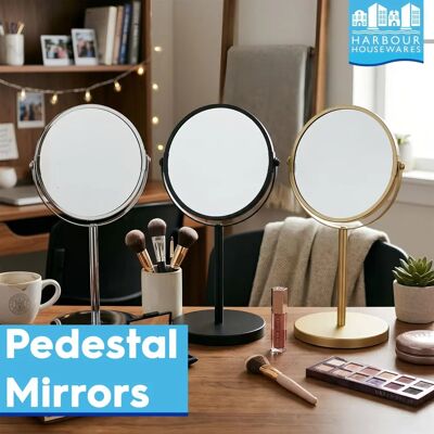 Harbour Housewares - Pedestal Mirror - Gold - Mirror Harbour Housewares - Pedestal Mirror - Gold - Mirror