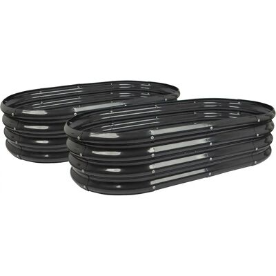 Harbour Housewares - Raised Garden Bed - Anthracite - 120x60 cm Harbour Housewares - Raised Garden Bed - Anthracite - 120x60 cm