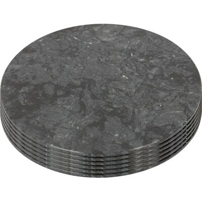 Argon Tableware Black Marble Placemats - 30cm Pack of 6 Argon Tableware Black Marble Placemats - 30cm Pack of 6