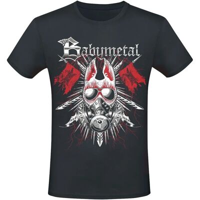 Babymetal Gas Mask T-paita - Lyhythihainen - S-XXL - Mies - Musta Babymetal Gas Mask T-paita - Lyhythihainen - S-XXL - Mies - Musta