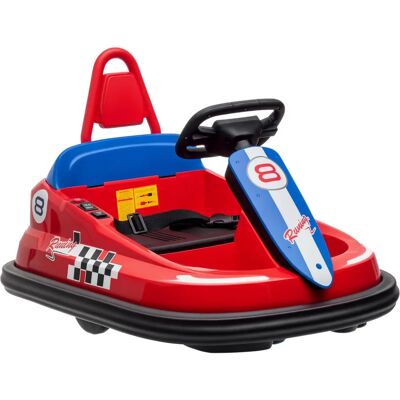 HOMCOM Red 6V Kids Bumper Car - 360° Spin, Music & Lights HOMCOM Red 6V Kids Bumper Car - 360° Spin, Music & Lights