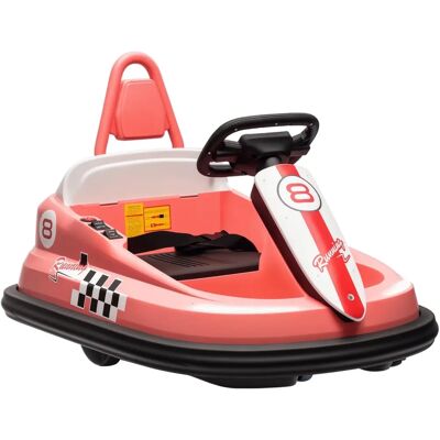 HOMCOM Pink 6V Kids Bumper Car - 360° Spin, 2 Speeds, Music, Lights HOMCOM Pink 6V Kids Bumper Car - 360° Spin, 2 Speeds, Music, Lights