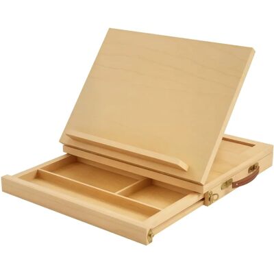 Vinsetto Wooden Table Easel - Adjustable Beechwood Art Stand with Storage Vinsetto Wooden Table Easel - Adjustable Beechwood Art Stand with Storage