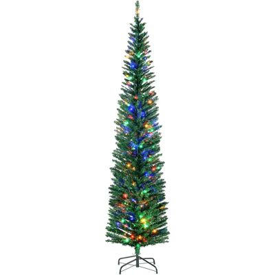 HOMCOM 7.5' Artificial Prelit Christmas Tree - Christmas Tree HOMCOM 7.5' Artificial Prelit Christmas Tree - Christmas Tree