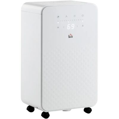 HOMCOM 12L/Day Dehumidifier - Quiet Compact Home Laundry White HOMCOM 12L/Day Dehumidifier - Quiet Compact Home Laundry White