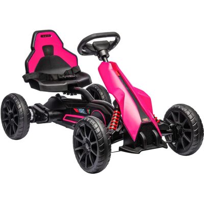HOMCOM 12V Electric Go Kart - Pink - For Kids 3-8 Years HOMCOM 12V Electric Go Kart - Pink - For Kids 3-8 Years