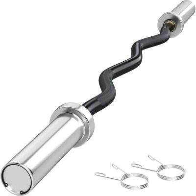 SPORTNOW Olympic EZ Curl Bar - Barbell Bar for 2/5cm Plates SPORTNOW Olympic EZ Curl Bar - Barbell Bar for 2/5cm Plates