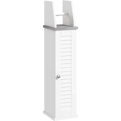 kleankin White Bathroom Storage Cabinet with Adjustable Shelf kleankin White Bathroom Storage Cabinet with Adjustable Shelf
