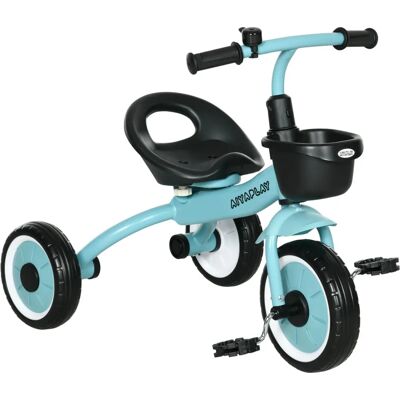 AIYAPLAY Kids Trike - Adjustable Seat, Basket, Bell - Blue - Kids Tricycle AIYAPLAY Kids Trike - Adjustable Seat, Basket, Bell - Blue - Kids Tricycle