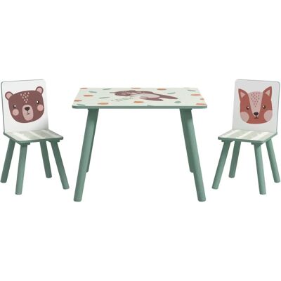 ZONEKIZ Kids Table and Chairs - Green - Kids Table and Chairs Set ZONEKIZ Kids Table and Chairs - Green - Kids Table and Chairs Set
