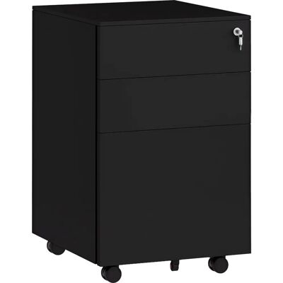 Vinsetto 3-Drawer Steel File Cabinet - Office Storage Lock Vinsetto 3-Drawer Steel File Cabinet - Office Storage Lock