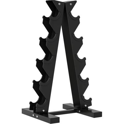 SPORTNOW Black Five-Tier Dumbbell Storage Rack - Dumbbell Rack SPORTNOW Black Five-Tier Dumbbell Storage Rack - Dumbbell Rack