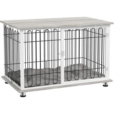 PawHut Dog Crate Furniture End Table - Medium Dog, Lockable Door PawHut Dog Crate Furniture End Table - Medium Dog, Lockable Door