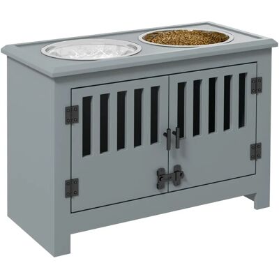 PawHut Large Dog Feeding Station - Grey PawHut Large Dog Feeding Station - Grey